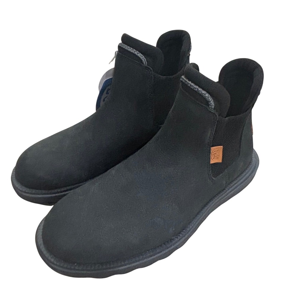Hey Dude Branson Boot M Craft Leather Black Mens Size 7 Chelsea Boots 40187-001